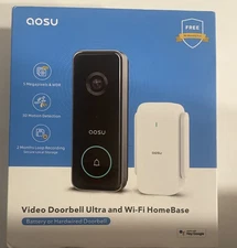 AOSU Doorbell Camera Wireless 5MP HD 2.4/5 GHz WiFi Video Doorbell with Homebase