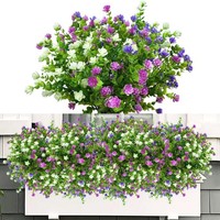 KüNstliche Blumen 6Er Set Wetterfest Uv-BestäNdig FüR Balkon Garten Deko