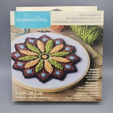 Dimensions 72-70029 MandalaPunch Needle Embroidery Kit 8'' Diameter New