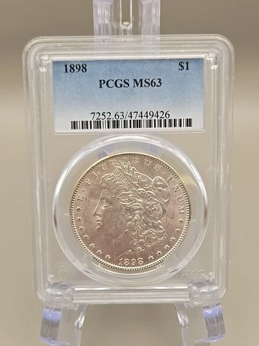 1898 Morgan Silver Dollar $1 - PCGS MS63