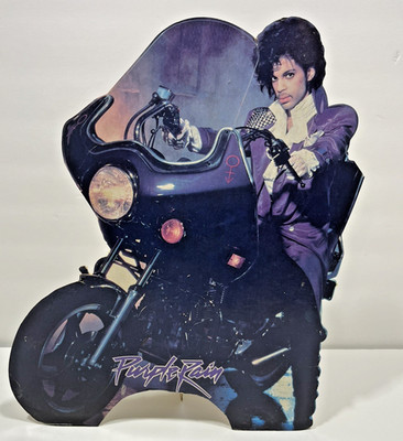Original 11''x14'' PRINCE Purple Rain Movie 1980s Store Promo Standee GOOD COND.