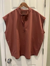 FIGS Technical Collection Rafaela Oversized Scrub Top Sz XXL Mauve WXXSW1003