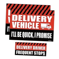 Delivery Vehicle Car Magnet Set of 3   Red