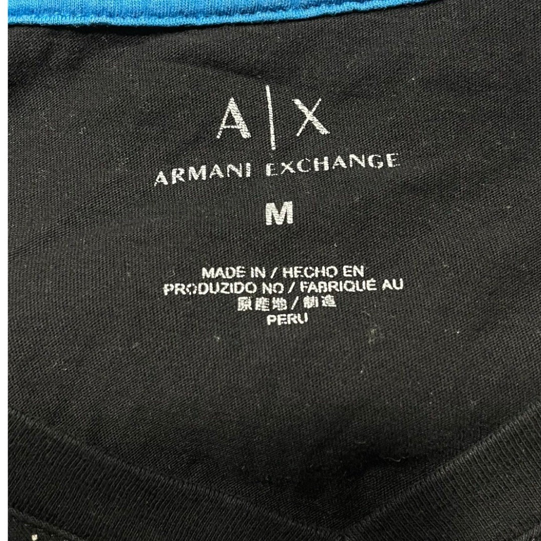 A/X Armani Exchange Black Polka Dot V-Neck Pocket T-Shirt   Size: M