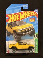 2022 Hot Wheels Yellow GMC Hummer EV 130/250 HW Green Speed 3/5