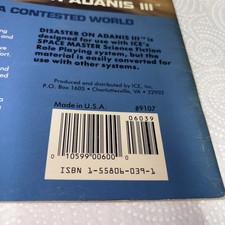 DISASTER on Adanis III I.C.E. 9107 NEW Space Master module Sci-fi RPG book