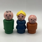 Fisher Price Little People Dad, Mom, and Son. Vintage 1970’s