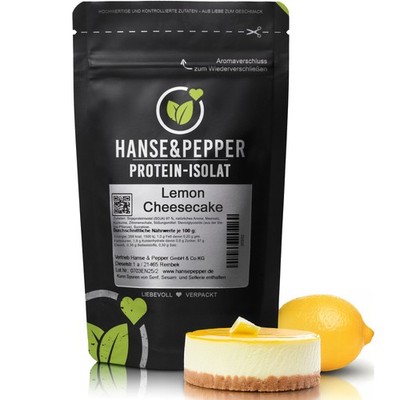 1kg Veganes Proteinpulver Sojaprotein-Isolat Lemon Cheesecake Eiweiß 100% Vegan