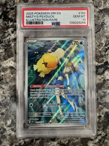 MISTY’S PSYDUCK ILLUSTRATION RARE POKEMON TCG 2025 DESTINED RIVALS #193 PSA 10