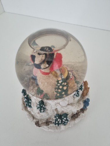 Palla di vetro con neve e carillon tema Natalizio globo Merry Christmas vintage - Foto 24 di 24