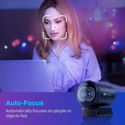 Webcam 4K Streaming Web Camera 1080P 60FPS USB Camera EMEET S600 Autofocus Livin - Picture 3 of 7