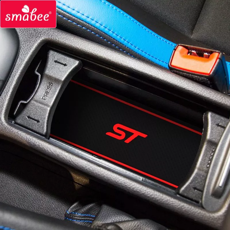 Anti-Slip Gate Slot Cup Mat for Ford FOCUS ST 2015-2018 Non-slip pad  Accessories