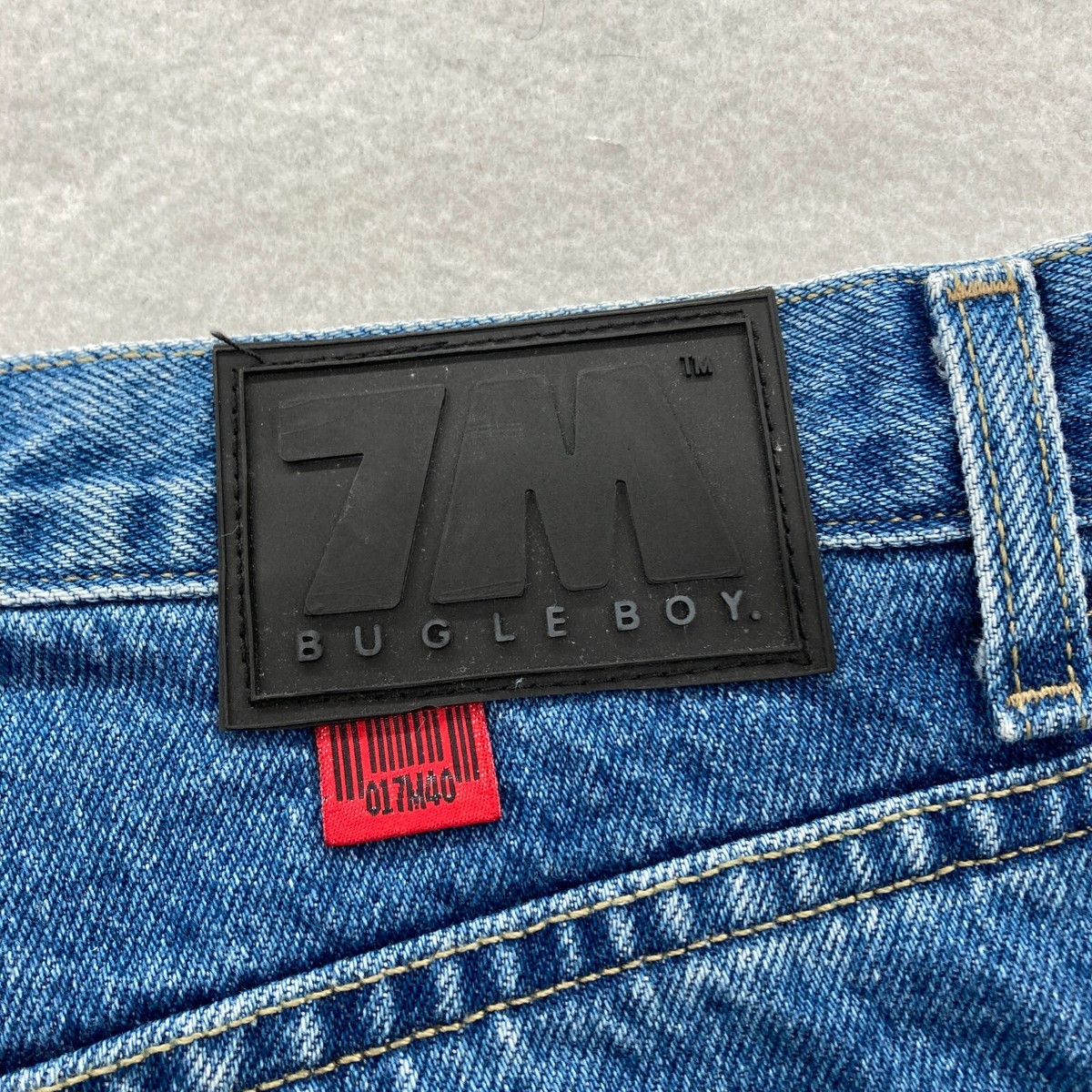 Bugle Boy 7M Looser Jeans Mens 38x30 Baggy Straight Blue Denim