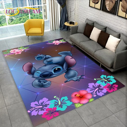 Lilo Stitch Cartoon Bodenteppich Teppich Schlafzimmer Fußmatte Wohnzimmer Antirutschmatte - Bild 34 von 39