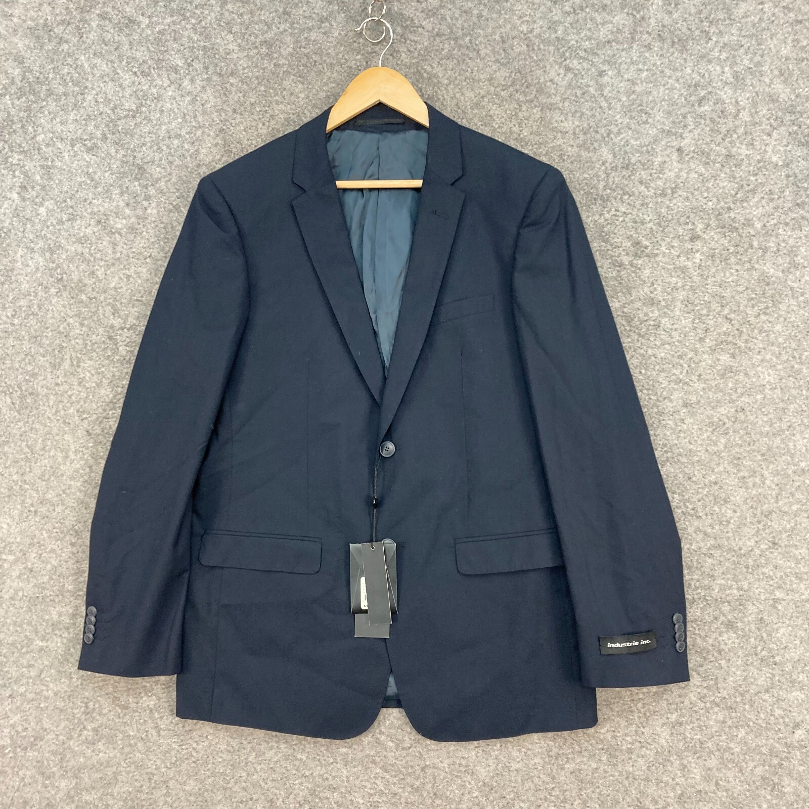 Navy Blue Slim Fit Mens XL Industrie Suit Jacket Business Formal A1903