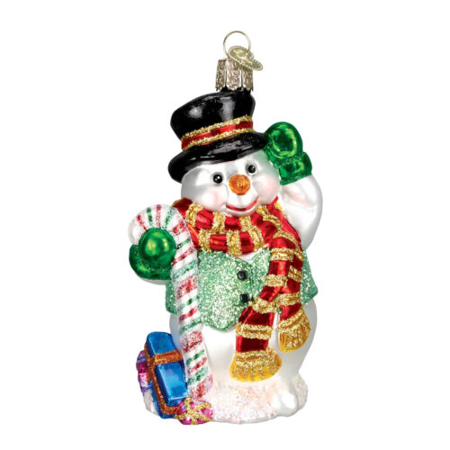Old World Christmas Candy Cane Snowman Ornament ~~ NEW ~~ - Picture 2 of 2