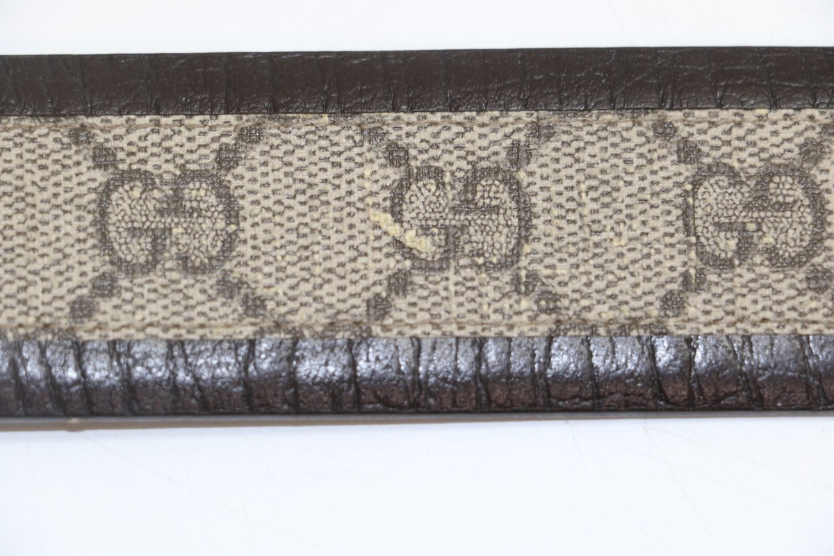 Gucci GG Supreme Monogram Men Belt 85/34 Interlocking Brown Gucci GG Supreme Monogram Men Belt 85/34 Interlocking Brown