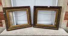 Xx 2 Antichi Grandi Cornici IN Legno E Stucco Dorata, Modanatura