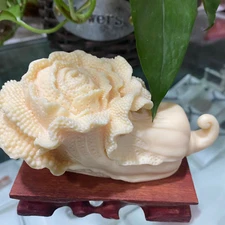 400g+ Natural Genuine Tagua Nut Hand Carved vegetable Reiki Decoration 1pc,43A5/