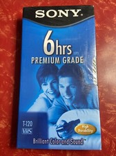 SONY 6-Hour Blank High Quality VHS Tape PREMIUM GRADE T-120 NEW SEALED