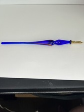 Art Glass Calligraphy Pen Cobalt Blue No Box Pen Only