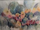 BLOOMING CACTI CACTUS SOUTHWEST WATERCOLOR PAINTING Matted Signed (Moving Sale) — photo 1