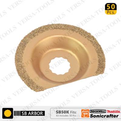 SB50K 63mm Semi-Circular Carbide RASP, 8mm Offset Mount Fits Fein ...