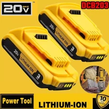 2Pack For DEWALT DCB200 20V Max Lithium-Ion Compact Battery DCB203 replacement