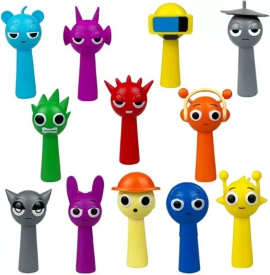 12 Piece Set Sprunki Classic Mini Figures Set - Collectible Horror