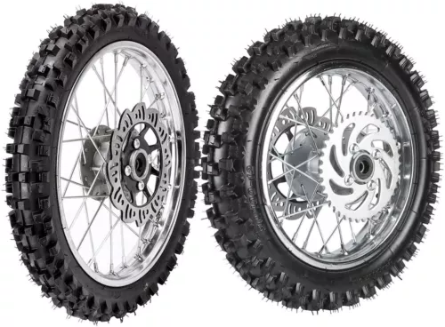 14" Front Wheel + 12" Rear Wheel Tire Fo Dirt Pit Bike Razor Apollo Coolster SSR