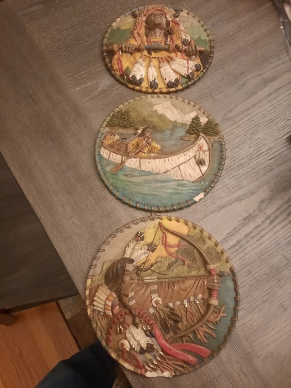 Vintage 3D Wall Decoration Native Set Of 3