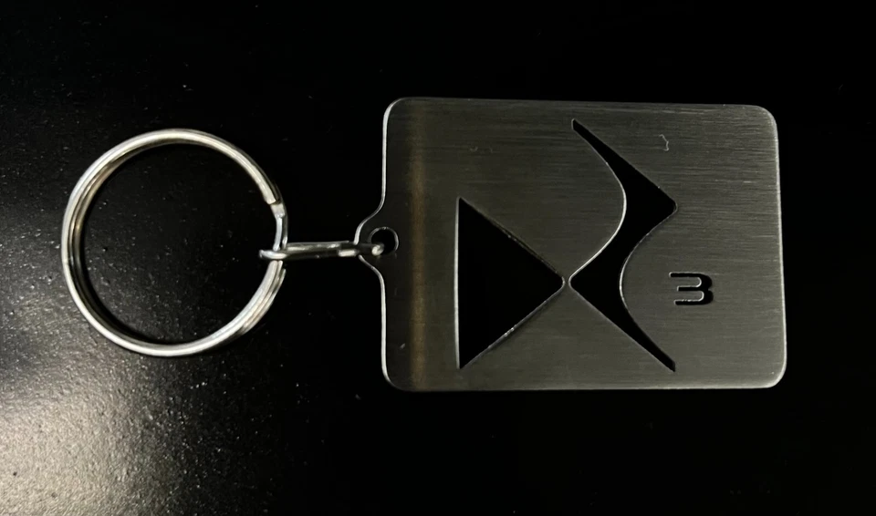 CITROEN DS3 DS 3 LOGO CAR KEYRING STAINLESS STEEL GIFT - Image 2 of 2