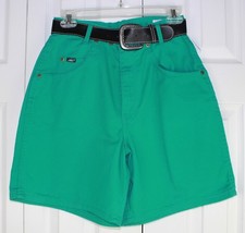 Vtg Womens CHIC 1990s green High waist denim shorts NWT NOS MOM 9 Juniors Y2K