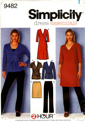 Simplicity 9482 Misses Dress Top Pants 2 Hour Sewing Pattern Uncut Size 6-12