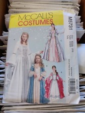 McCalls 5731 Girls 3-8 Renaissance Princess Dress Costume Pattern Wedding Party