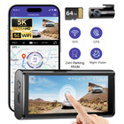AZDOME Dual Dash Cam 4K+1080P 5GHz Wi-Fi GPS Parking Mode Dash Camera 64GB Card