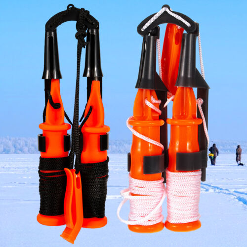 Ice Fishing Pick Anti Slip Handle Ice Picks Kit Ice Breaking Tool Emergency Gear - Picture 1 of 17
