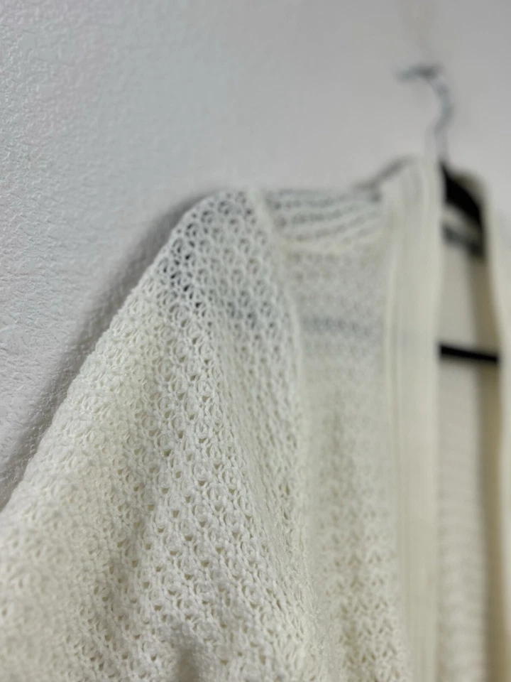 Jasson Maxwell Cardigan Duster 毛衣女式 M 长夹克开襟面霜 — 第 3/4 张图片