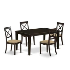 CABO5S-CAP-C 5 PC Dining room set-Top Dining Table and 4 Linen Dining seat...