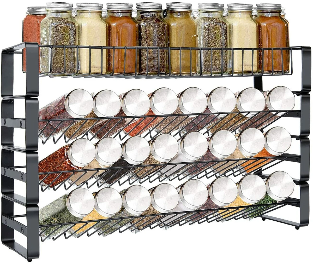 Double Layer Iron Kitchen Storage Rack Wire Spice Organizer Metal Cosmetic  Makeup Basket Holder Dish Drainer Bathroom Desk Shelf