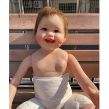 30in Reborn Toddler Doll Kit Painted Doll Parts Rooted Hair Handmade Gift