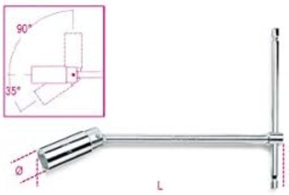 Chiave Candele Beta 957 20,8 mm - Acciaio Cromato per Motori Classici