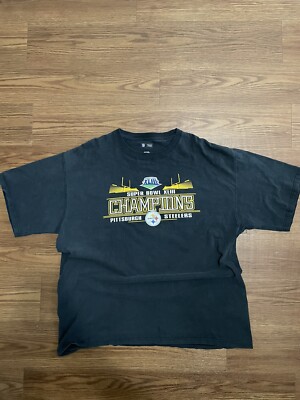 Vintage Pittsburgh Steelers T Shirt - 2XL - 2009 Super Bowl Champions
