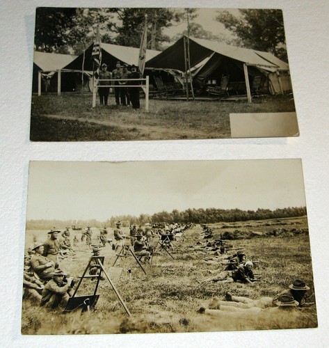 WORLD WAR I 2 RPPC * PRATICA BERSAGLIO + ACCAMPAMENTO ESERCITO FOTO REALE CARTOLINE - Foto 1 di 2