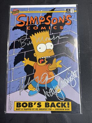 Autographed Simpsons Comics #2 VF/NM/Cartwright, Grammer, Bill Morrison 1994