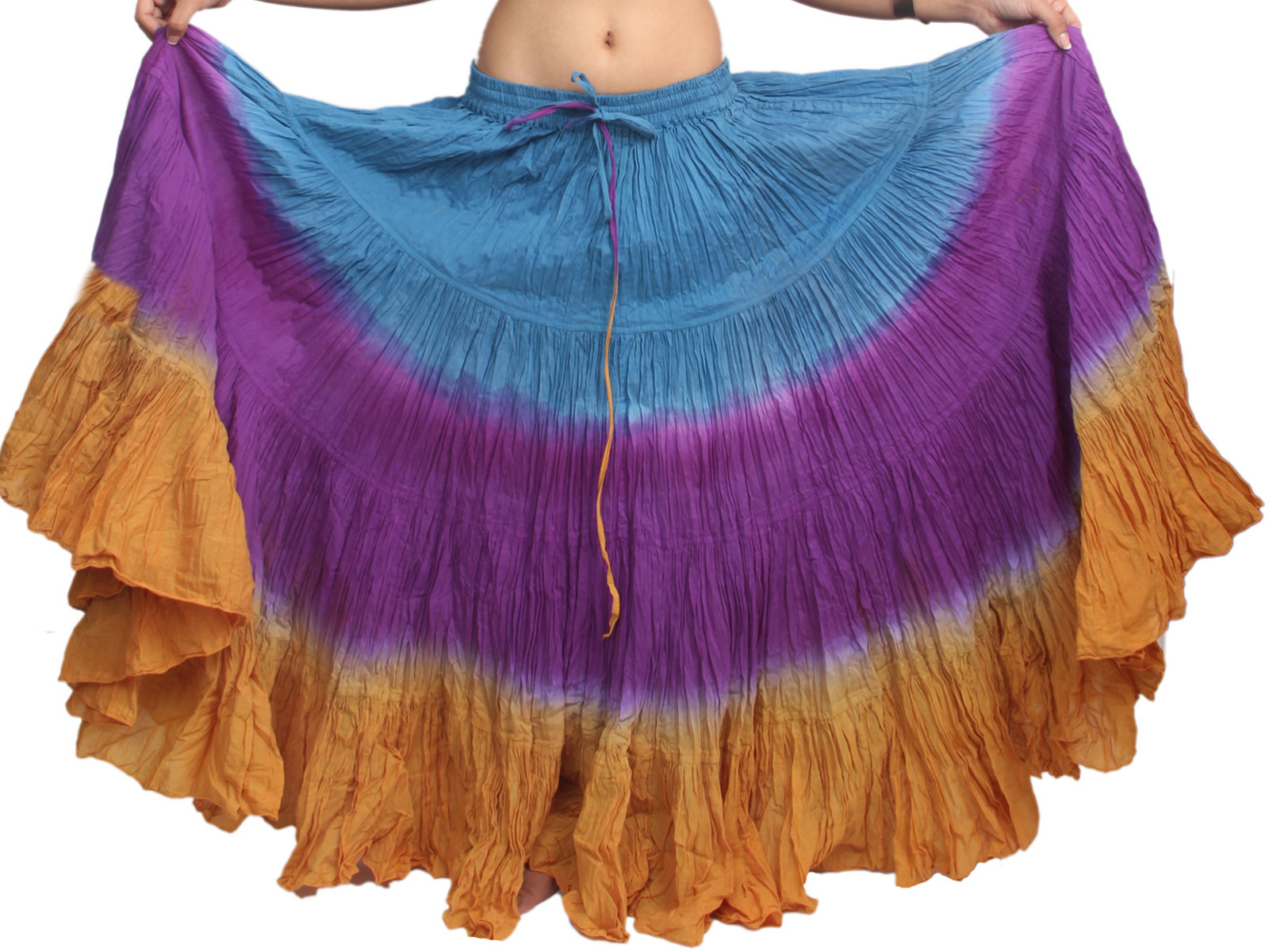 Store333 Dip Dye Style 25 Yardas Algodón Tribal Faldas Norteamericanas Salsa ...