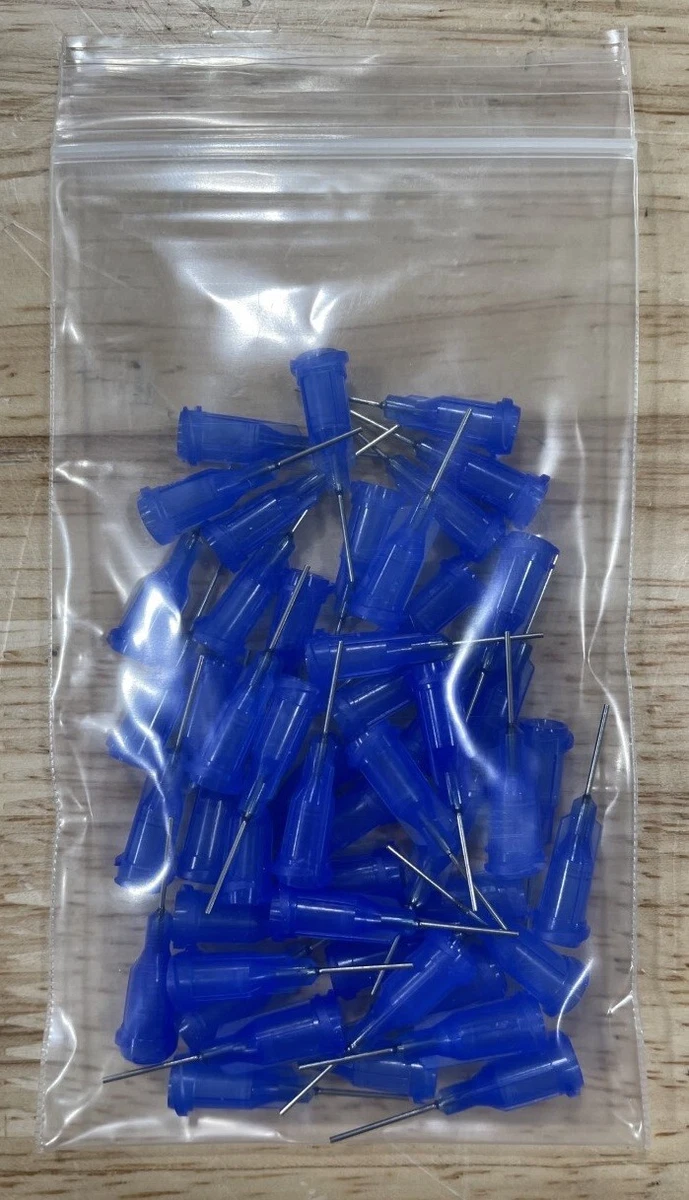 Nordson EFD 7018272 Precision Dispensing Tip, 22 Gauge, Blue, 1/2 