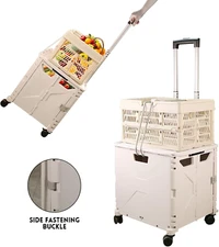 Folding Utility Cart Portable Collapsible Tool Box Office Shopping Grocery New