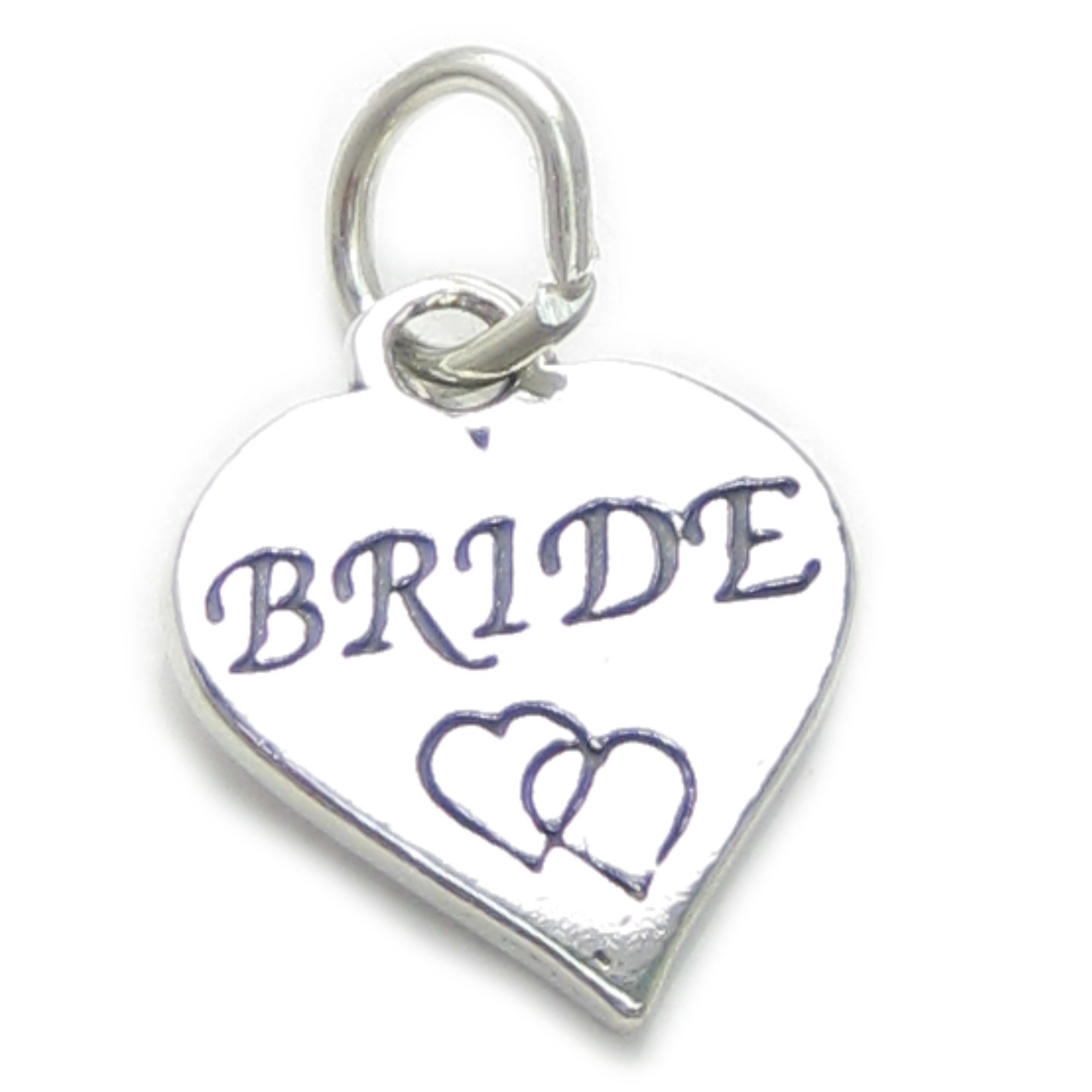 Sterling Silver Bride Charm for Engagement and Wedding Jewelry .925