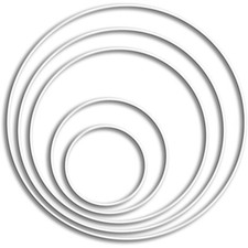 (2,00 /Stück) 2 Drahtringe 30cm weiß Ring r...
